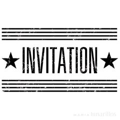 Sello de madera vintage Invitation - Artemio
