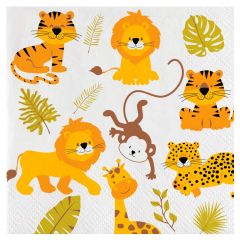 Servilletas de papel animales de la selva (20) - Conver Party