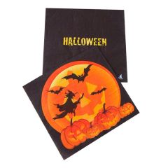 Servilletas de papel calabazas Halloween (20) - Conver Party