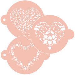 Stencils de corazones nupciales II 20 cm (3) - TodoStencil