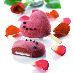 Moldes para 4 helados corazón (2) - Silikomart