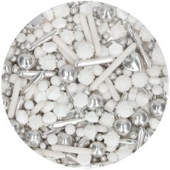 Sprinkles 3D Medley Silver Lining Corazones 70 g - Funcakes