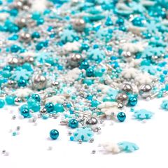 Sprinkles blanco, azul y plata Frost Queen 90 gr - Happy Sprinkles