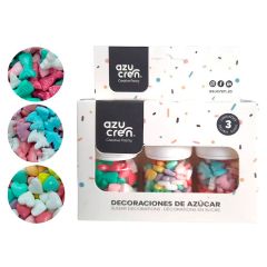 Sprinkles sirenas, unicornios y corazones de azúcar 3x90 g - Azucren