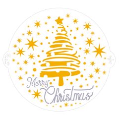 Stencil árbol de Navidad Merry Christmas 25 cm - Decora