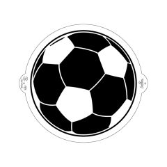 Stencil balón de fútbol 25 cm - Decora