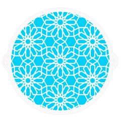 Stencil flores geométricas 25 cm - Decora