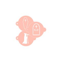 Stencils de tumba, muerte y lápida 9 cm (3) - TodoStencil