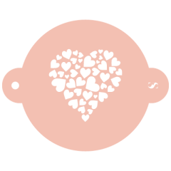 Stencil corazón de corazones 20 cm - TodoStencil