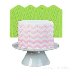 Molde silicona para fondant lateral Chevron - Marvelous