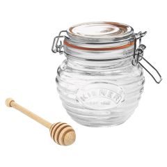 Tarro de cristal para miel con cierre hermético y espátula 400 ml - Kilner