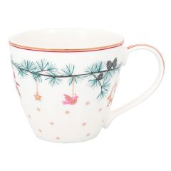 Taza de cerámica con asa mug Juana White 250 ml - GreenGate