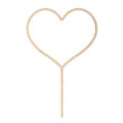 Topper de madera corazón 14 cm - PartyDeco