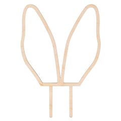 Topper de madera orejas de conejo Pascua 14 cm - PartyDeco