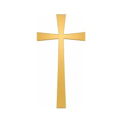 Topper para tartas dorado cruz comunión ancha 10 cm