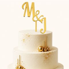 Topper personalizado iniciales pareja de novios