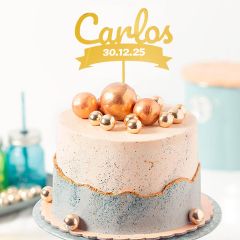 Topper personalizado nombre y fecha