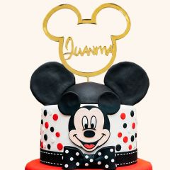 Topper personalizado para tartas Mickey Mousse (12 cm)