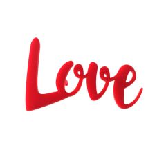 Topper frontal rojo Love 9,5 cm - Cutter Sweet