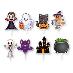 Toppers para cupcakes personajes Halloween (16) - Dekora