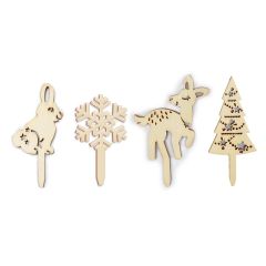 Toppers de madera Navidad (4) - ScrapCooking