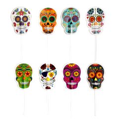 Toppers para cupcakes calaveras catrinas Halloween (16) - Dekora