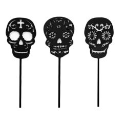 Toppers para tartas calaveras Catrinas Halloween 6 cm (3)