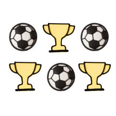 Trofeos y balones de fútbol de azúcar (6) - Sin gluten - Decora
