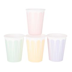 Vasos de papel multicolores pastel 205 ml (8) - My Little Day