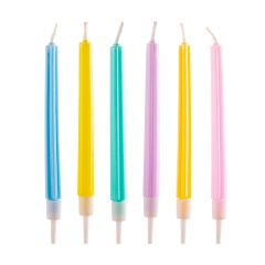 Velas de colores columnas (6) - Dekora