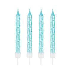 Velas perladas azules (4) - Modecor