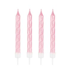 Velas perladas rosas (4) - Modecor