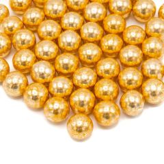 Perlas de chocolate doradas Vintage Gold Choco Crunch XXL 130 g - Happy Sprinkles